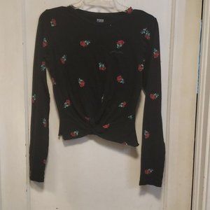 Victoria Secret PINK Rose Pattern Longsleeve Top